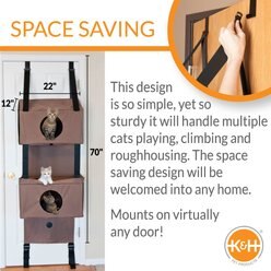 K&H Pet Products Hangin' Feline Funhouse Cat Condo Door Mounted Cat Tree House for Indoor Cats slide 2 of 8