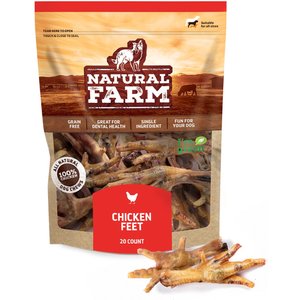 Natural Farm Chicken Feet Dog Treats, 20 count