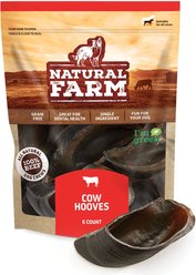 Natural Farm Cow Hooves Dog Treats, 6 count