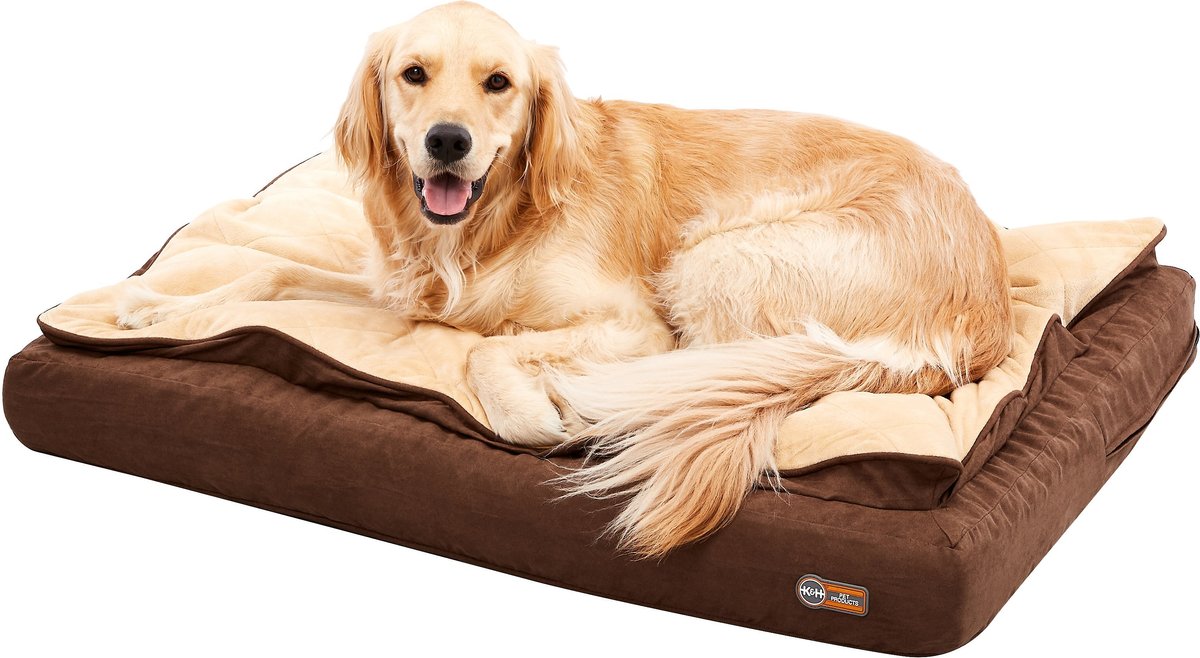 K&h feather top shop orthopedic pet bed