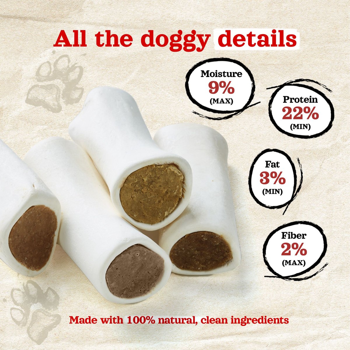 Booda Bones Bacon Dog Treats