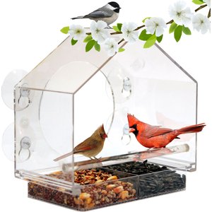 Nature Anywhere Window with Sliding Seed Holder Bird Feeder