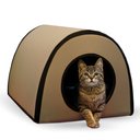 K&H Pet Products Thermo Mod Cat Shelter Weatherproof Outdoor Heated Cat House, Tan