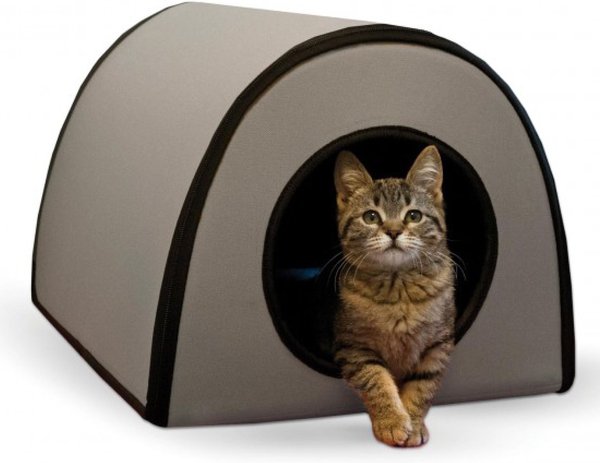 K&H Pet Products Mod Thermo-Kitty Shelter, Gray slide 1 of 10