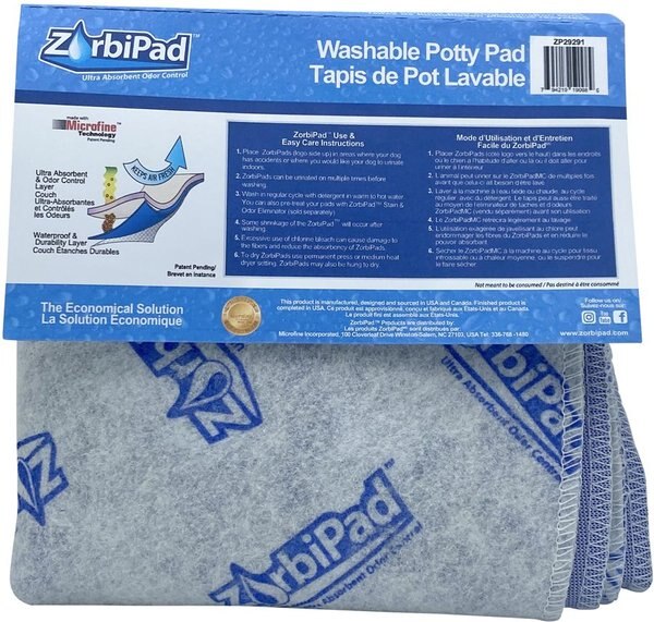 ZORBIPAD Washable & Reusable Dog Potty Pad, Large