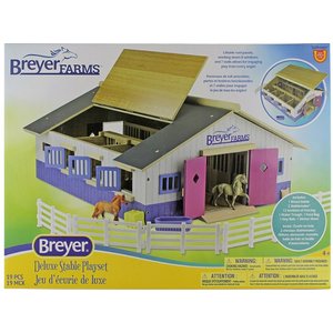 BREYER Horses Breyer Farms Deluxe Wooden Playset 19 Piece Playset With ...