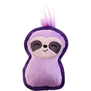 Outward Hound Xtreme Seamz Sloth Durable Squeaky Dog Toy, Purple, Small