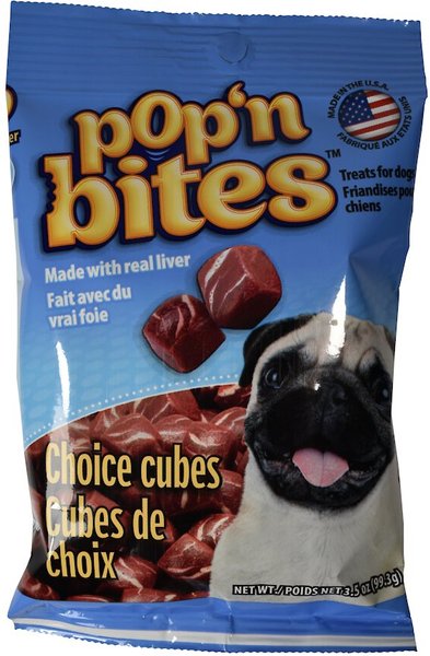 Pop'n Bites Choice Cubes Dog Treats, 3.5-oz bag slide 1 of 2