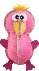 Outward Hound Xtreme Seamz Flamingo Squeaky Durable Dog Toy, Pink, Medium