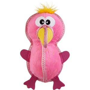 Outward Hound Xtreme Seamz Flamingo Squeaky Durable Dog Toy, Pink, Medium