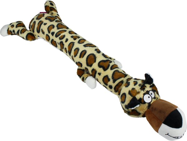 Multipet Dawdler Dudes Squeaky Plush Dog Toy, Leopard slide 1 of 5