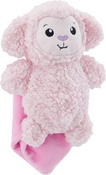 Outward Hound Blanket Buddies Pink Lamb Small Blacket Treat & Squeaky Dog Toy, Pink