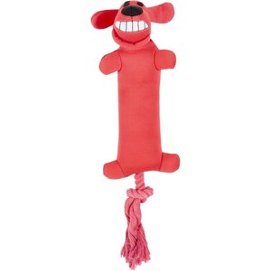 Multipet Loofa Launcher Squeaky Plush Dog Toy, Color Varies