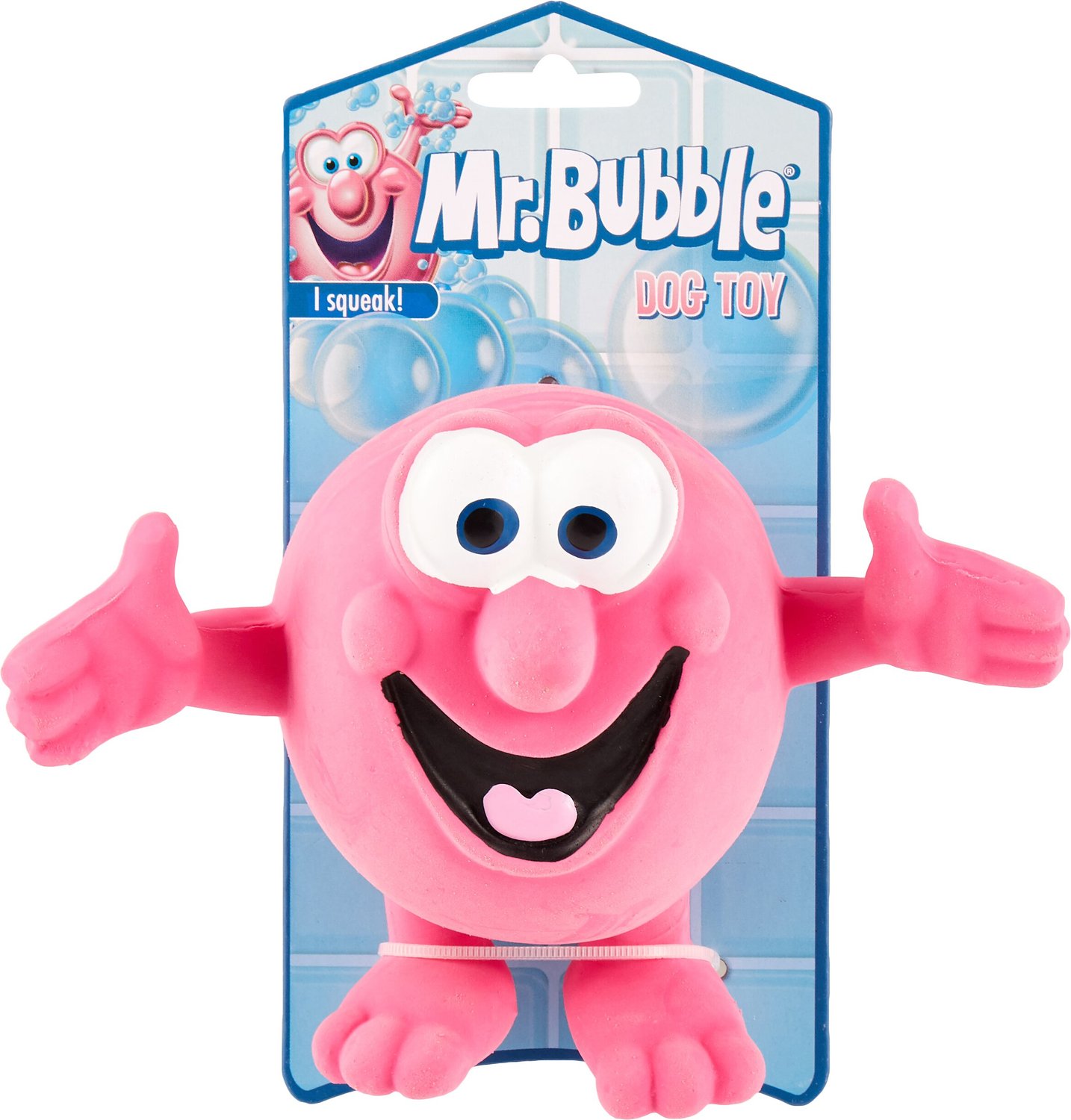 mr bubbles latex dog toy