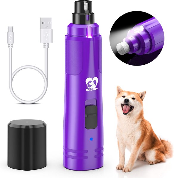 Casfuy 2-Speed Electric Rechargeable Dog Nail Grinder