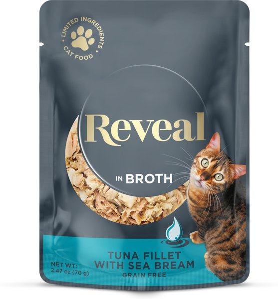 REVEAL Natural Grain Free Tuna with Sea Bream in Broth Flavored