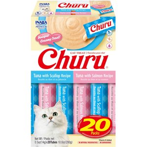 Inaba Churu Tuna Variety Pack Grain-Free Lickable Cat Treats, 0.5-oz tube, 20 count