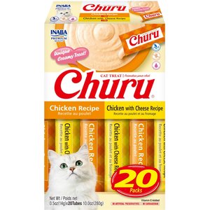 Inaba Churu Chicken Variety Pack Grain-Free Lickable Cat Treats, 0.5-oz tube, 20 count