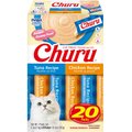 Inaba Churu Tuna & Chicken Variety Pack Grain-Free Lickable Cat Treats, 0.5-oz tube, 20 count