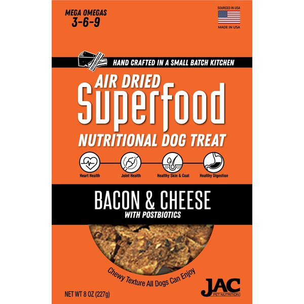 JAC Pet Nutrition Air-Dried Shrimp Superfood Dog Treat, 8-oz pouch