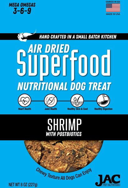 JAC Pet Nutrition Air-Dried Shrimp Superfood Dog Treat, 8-oz pouch slide 1 of 2