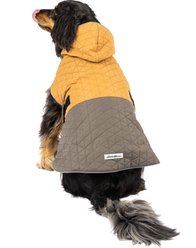 PetRageous Designs Eddie Bauer Pet Richaland Two-Tone Quilted Dog Puffer Jacket, Brown, Small