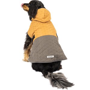 PetRageous Designs Eddie Bauer Pet Richaland Two-Tone Quilted Dog Puffer Jacket, Brown, Small