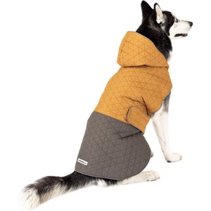 PetRageous Designs Eddie Bauer Pet Richaland Two-Tone Quilted Dog Puffer Jacket, Brown, X-Large