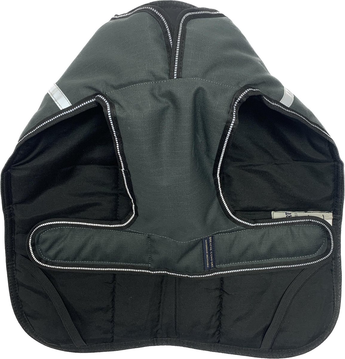 PetRageous Designs Calgary Harness Dog Coat, Charcoal