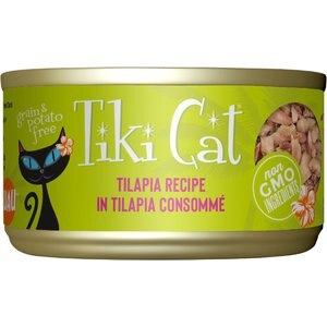 Tiki Cat Kapi'Olani Luau Tilapia in Tilapia Consomme Grain-Free Canned Cat Food, 2.8-oz, case of 12