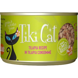 Tiki Cat Kapi'Olani Luau Tilapia in Tilapia Consomme Grain-Free Canned Cat Food, 6-oz, case of 8