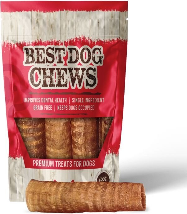 BEST DOG CHEWS Trachea Flats Beef Flavored Dog Chews, 12 count