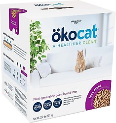 Okocat Mini Pellets Unscented Clumping Wood Cat Litter, 22.2-lb box