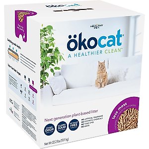 Okocat Mini Pellets Unscented Clumping Wood Cat Litter, 22.2-lb box