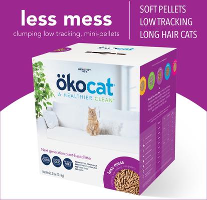 Show full view: Okocat Mini Pellets Unscented Clumping Wood Cat Litter, 22.2-lb box slide 3 of 11