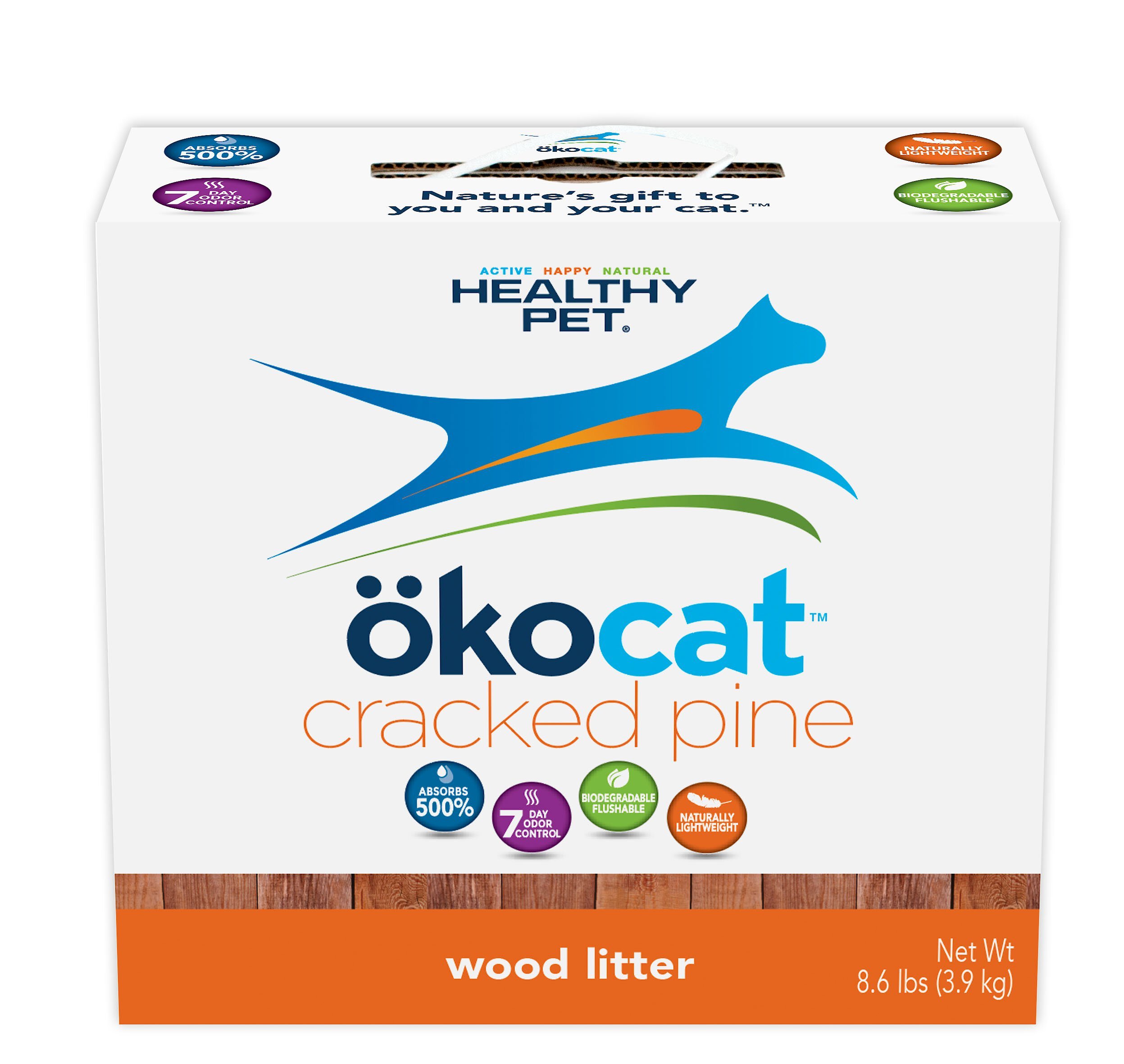 Okocat Natural Unscented Clumping Wood Cat Litter