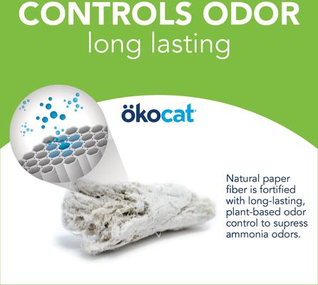 Show full view: Okocat Dust-Free Unscented Non-Clumping Paper Pellet Cat Litter, 12.3-lb box slide 6 of 12