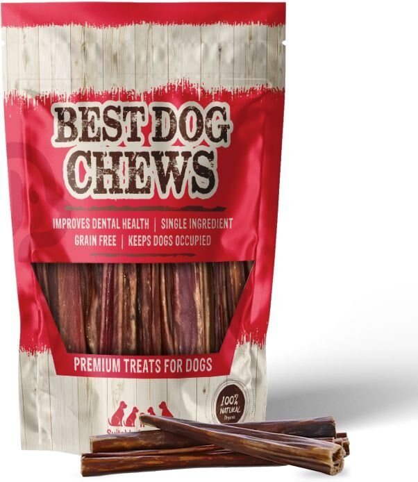 BEST DOG CHEWS Gullet Sticks Beef Flavored 6in Dog Chews, 12 count