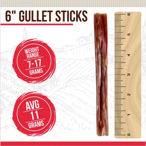 Best Dog Chews Gullet Sticks Beef Flavored 6-in Dog Chews, 12 count