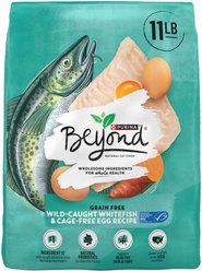 Purina Beyond Grain-Free Natural Simply Wild Caught Whitefish & Cage Free Egg Recipe Dry Cat Food, 11-lb bag
