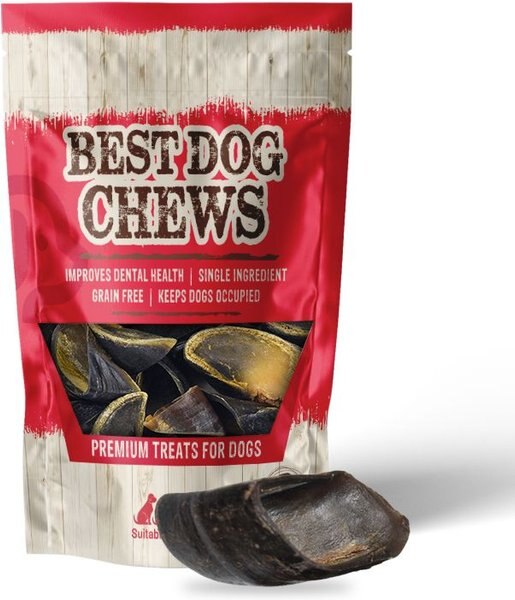 BEST DOG CHEWS Treats Cow Hooves Dog Treats, 6 count