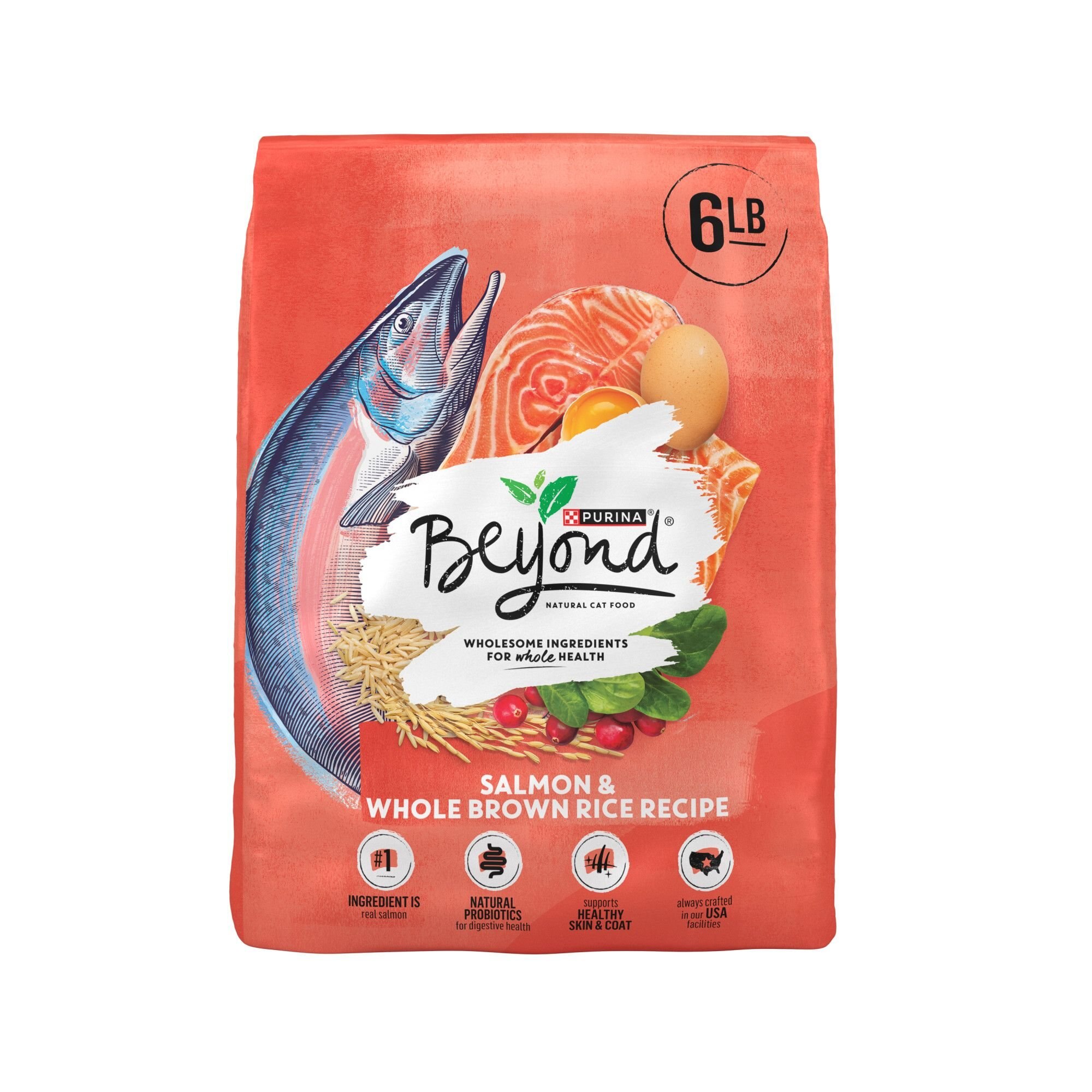 does this Purina Beyond Simply Salmon Whole Brwn Rice dry cat food