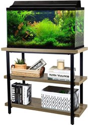 Aquatic Fundamentals Kyndall Laine Gray Wash 3-Tier Fish Aquarium Stand, 29-gal