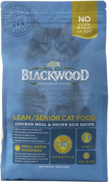 Blackwood Chicken Meal & Rice Recipe Lean Dry Cat Food, 4-lb bag slide 1 of 7