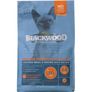 Blackwood Chicken Meal & Rice Recipe Indoor Formula Dry Cat Food, 4-lb bag