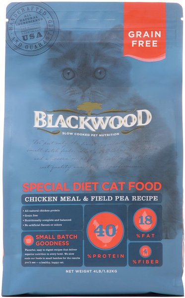 Blackwood Chicken Meal & Field Pea Recipe Grain-Free Dry Cat Food, 4-lb bag slide 1 of 8