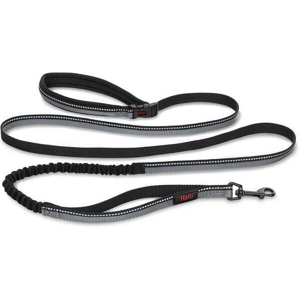 DOGS MY LOVE 6 Way European Multifunctional Leather Dog Leash, Black, 8