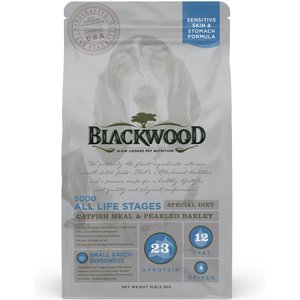 Blackwood 5000 Catfish Meal & Pearled Barley Sensitive Skin & Stomach Formula Dry Dog Food, 5-lb bag