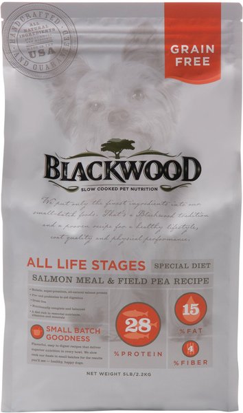 Blackwood Salmon Meal & Field Pea Recipe Grain-Free Dry Dog Food, 5-lb bag slide 1 of 7