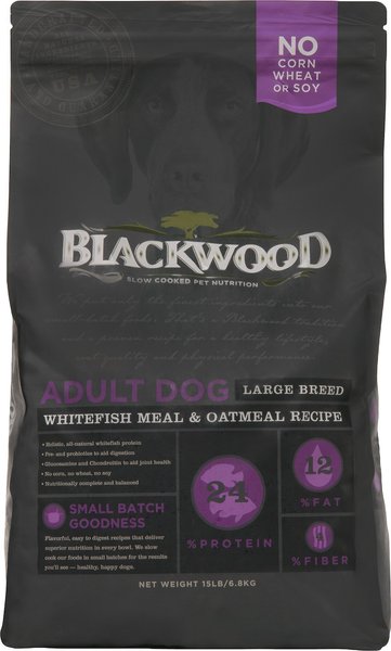 Blackwood Whitefish Meal & Oatmeal Recipe Large Breed Adult Dry Dog Food, 30-lb bag